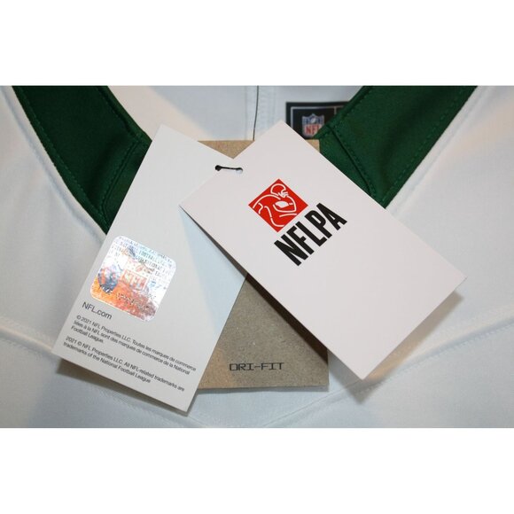 Nike NFL Mens Aaron Rodgers #8 On Field New York Jets Jersey Size L White & Gree - Picture 6 of 14